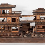 Modellino di casa giapponese in legno (XIX secolo).