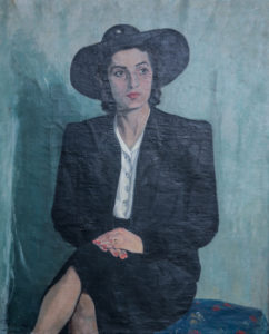 Vangjush Mio, Ritratto della Moglie (1942, olio su tela 98x80)