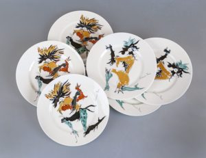 1. Rare porcellane decorate con decalcomanie tratte da disegni di L. Fini e prodotte dalla Societ� Ceramica Italiana (Laveno Mombello, Varese), 1951 circa - � Marianna Accerboni[1]