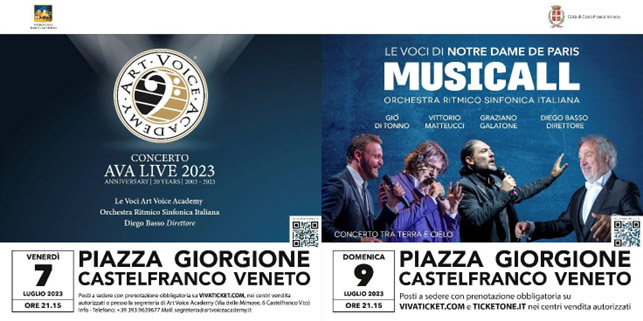 Art Voice Academy, i due concerti a Castelfranco Veneto